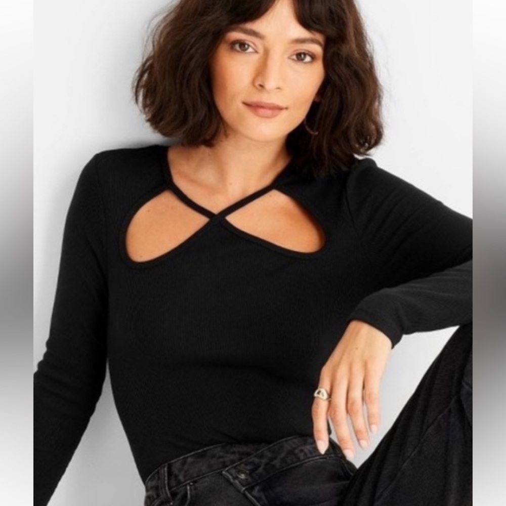 NWT Future Collective Black Bodysuit